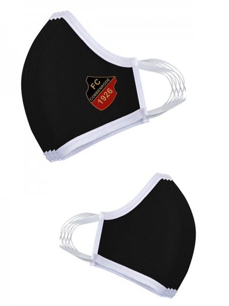 Premium Mund-Nasen-Maske schwarz